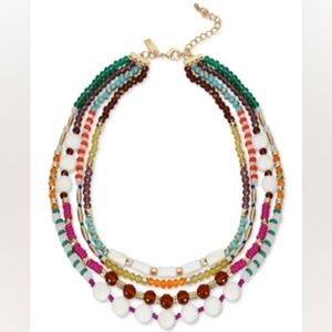 INC Gold-Tone Multi-Bead Layered Strand Necklace, 18" + 3" Extender